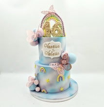 Load image into Gallery viewer, Rainbows and Butterflies cake