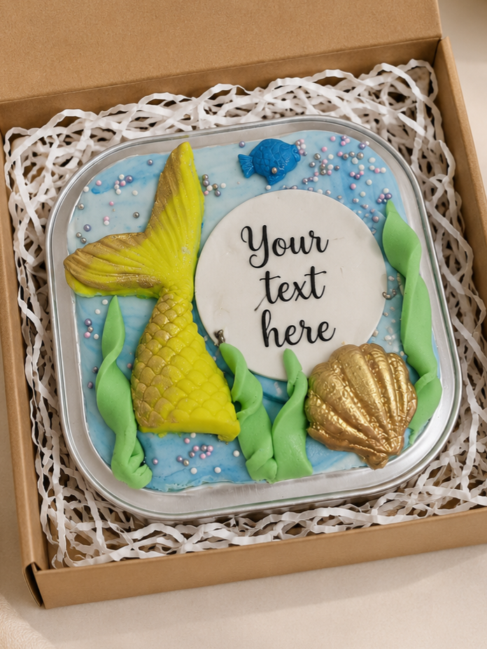 Mermaid Happy Birthday Mini Cake