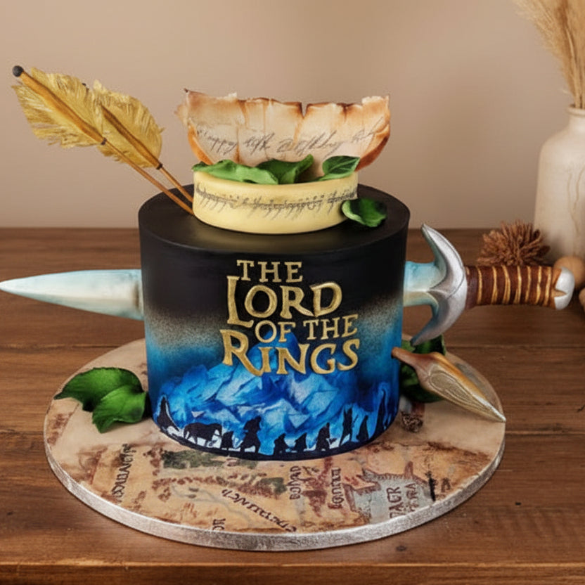 Lord of the Rings themed birthday cake made in Basildon Essex