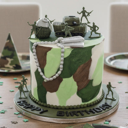 military themed birthday cake made in Basildon Essex