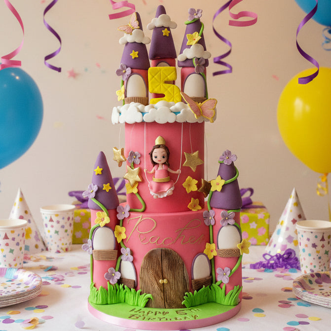 Princess Castle birthday cake made in Basildon Essex