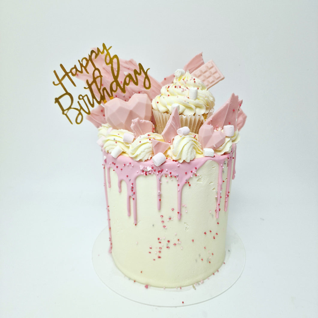 Pink Drip Celebration Cake