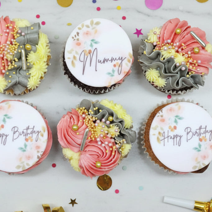 Beautiful decorated cupcakes for sharing delivered in Basildon Essex