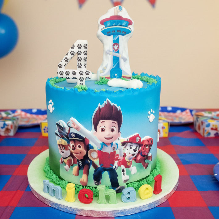 Paw Patrol themed birthday cake made in Basildon Essex for kids celebration