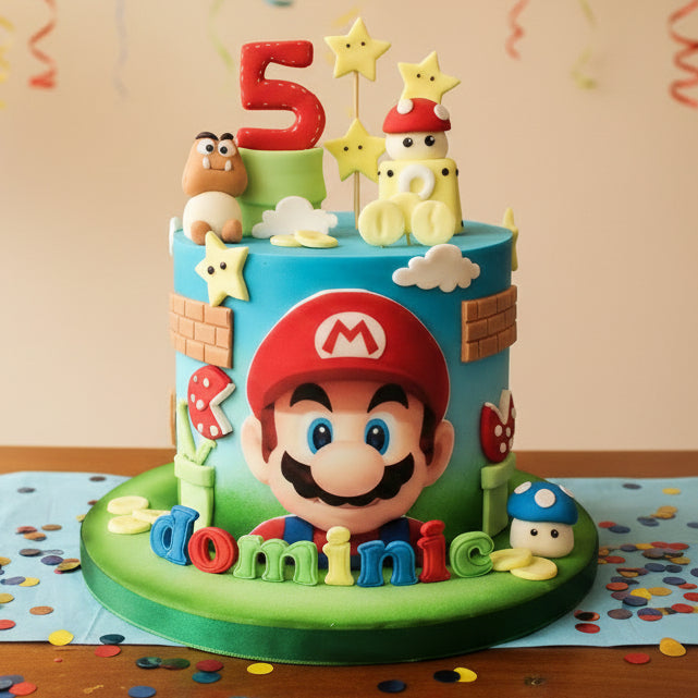 Super Mario birthday cake made in Basildon Essex for children’s party