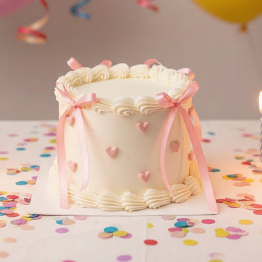Small Celebration Cake with Hearts