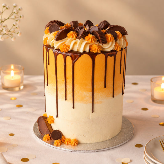 Peanut Butter Drip Cake