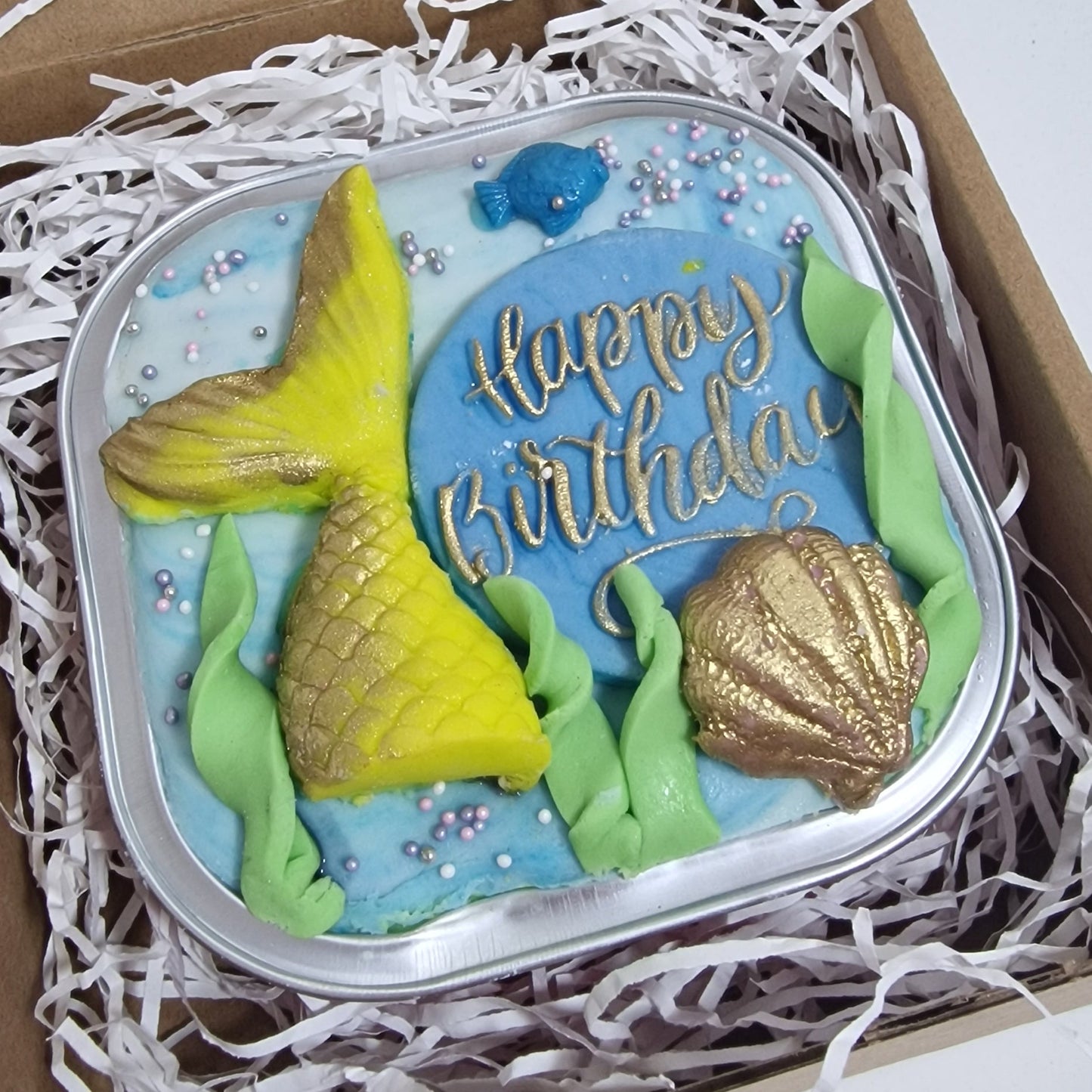 Mermaid Happy Birthday Mini Cake