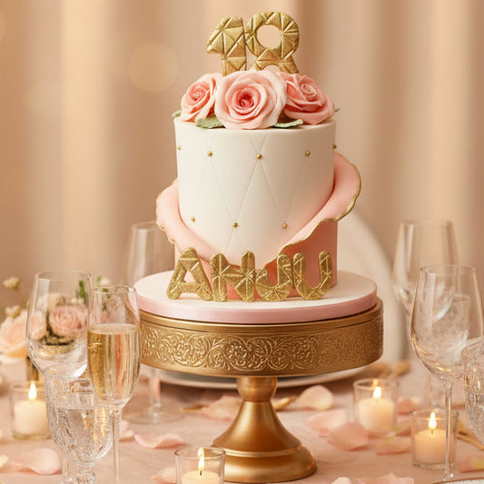 pink rose birthday cake made in Basildon Essex