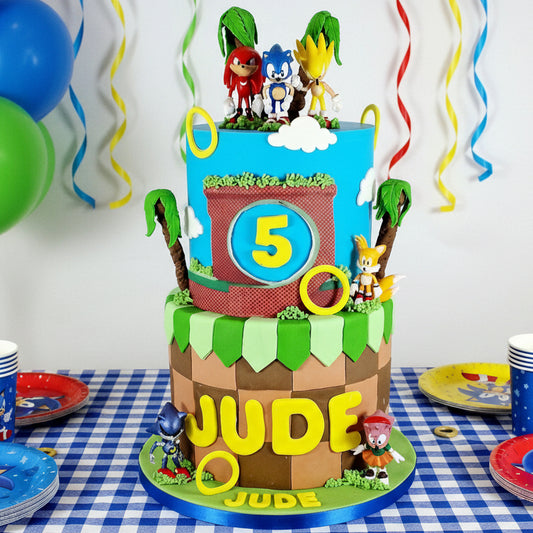 Sonic the Hedgehog birthday cake handmade in Basildon Essex