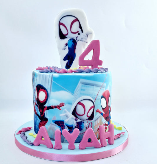 Spidey and Friends birthday cake made in Basildon Essex